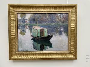 One of the museum's Monet paintings - 'The Studio Boat' (1874)